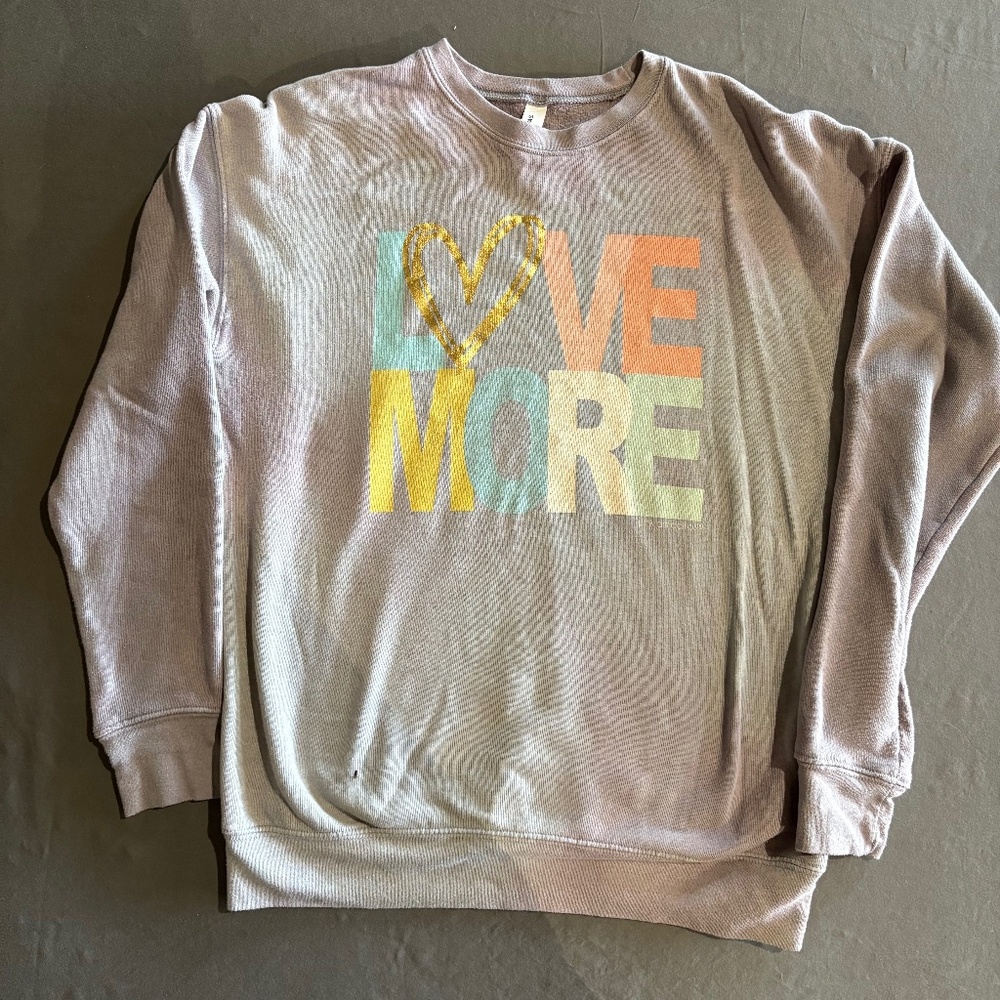 Bella + Canvas Love More sweatshirt
